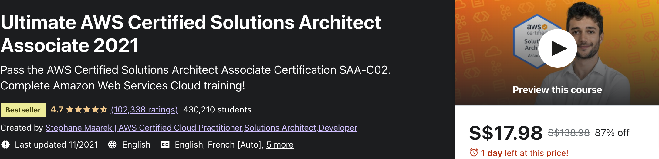 Ultimate AWS Certified Solutions Architect Associate 2021