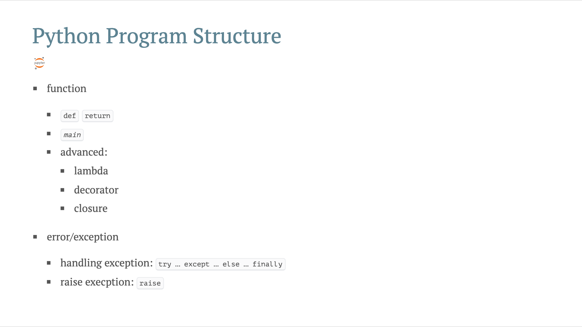 program structure